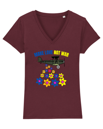 Make Love Not War Burgundy