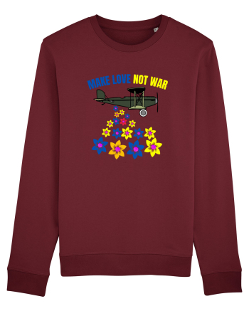 Make Love Not War Burgundy