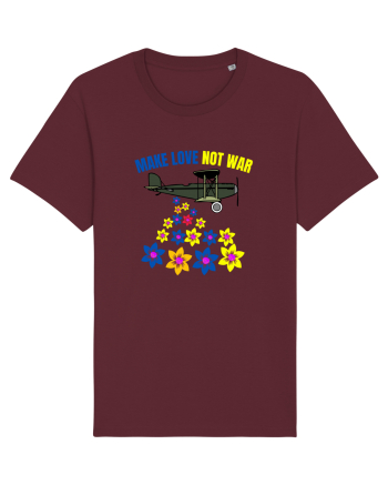 Make Love Not War Burgundy