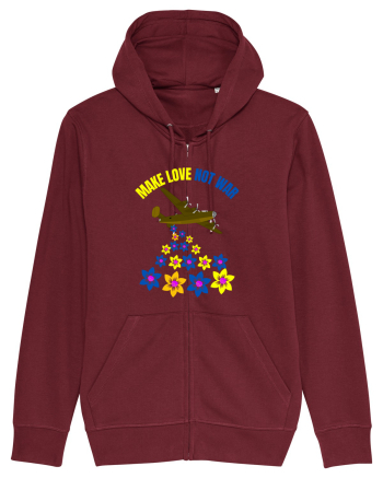 Make Love Not War Burgundy