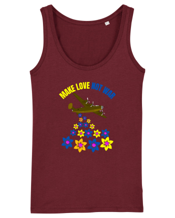 Make Love Not War Burgundy