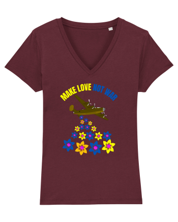 Make Love Not War Burgundy