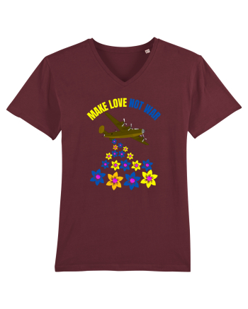Make Love Not War Burgundy