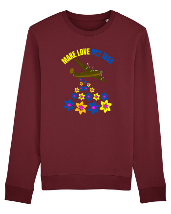 Make Love Not War Burgundy