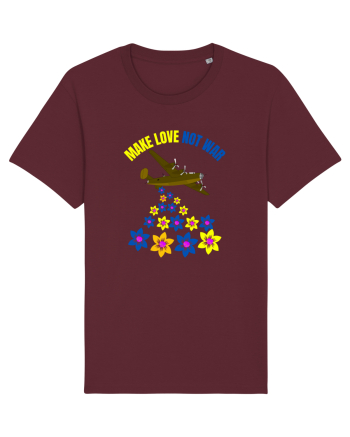 Make Love Not War Burgundy