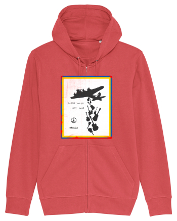 Make music not war Carmine Red