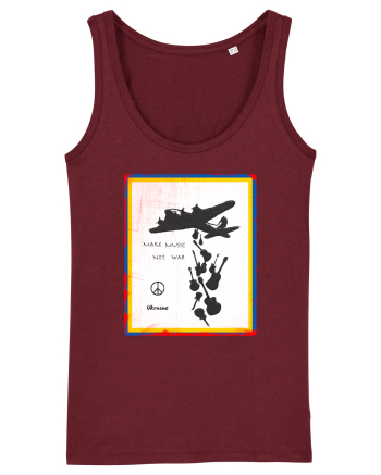 Make music not war Burgundy