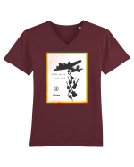 Make music not war Tricou mânecă scurtă guler V Bărbat Presenter