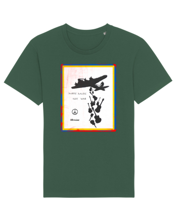 Make music not war Bottle Green