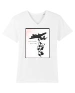 Make music not war Tricou mânecă scurtă guler V Bărbat Presenter
