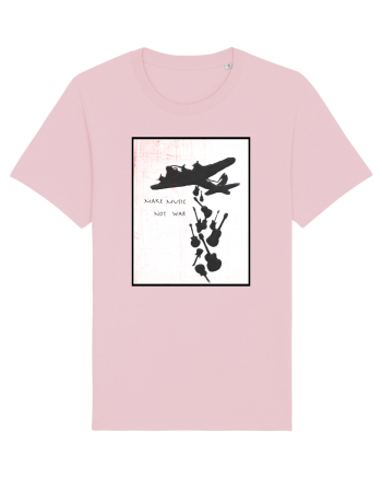 Make music not war Cotton Pink