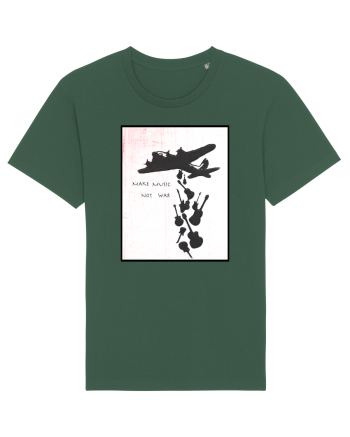 Make music not war Bottle Green