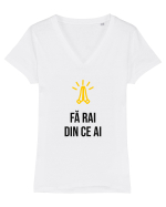 Fă rai din ce ai Tricou mânecă scurtă guler V Damă Evoker