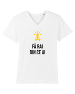 Fă rai din ce ai Tricou mânecă scurtă guler V Bărbat Presenter