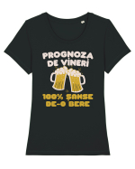 Prognoza de vineri: 100% șanse de-o bere Tricou mânecă scurtă guler larg fitted Damă Expresser