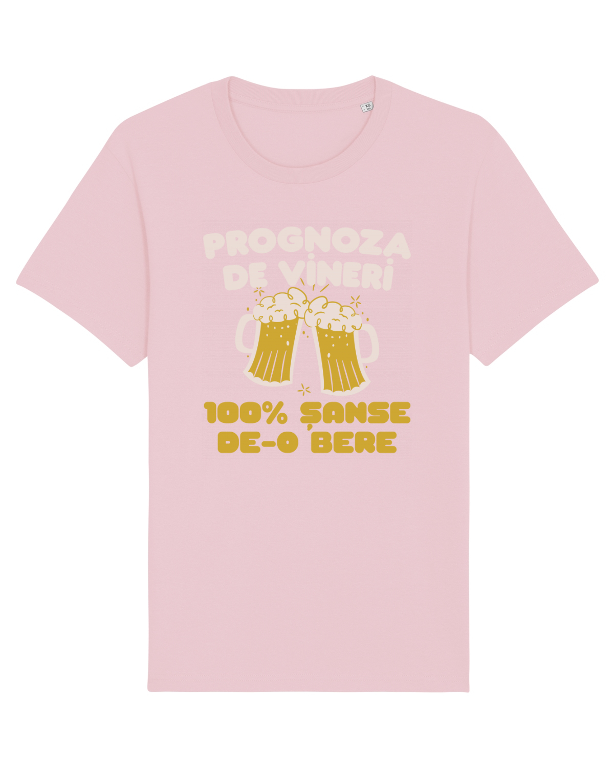 Tricou mânecă scurtă Unisex Rocker Cotton Pink