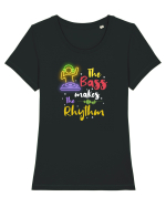 The bass makes the rhythm Tricou mânecă scurtă guler larg fitted Damă Expresser