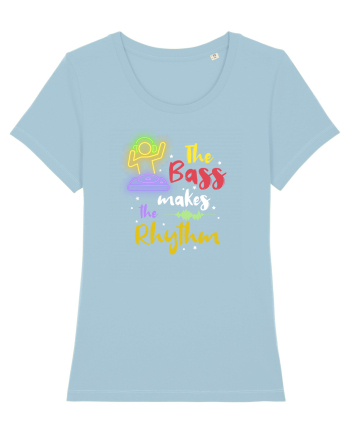 The bass makes the rhythm Sky Blue