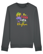 The bass makes the rhythm Bluză mânecă lungă Unisex Rise