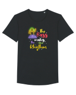 The bass makes the rhythm Tricou mânecă scurtă guler larg Bărbat Skater