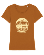 Van Love Tricou mânecă scurtă guler larg fitted Damă Expresser