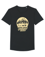 Van Love Tricou mânecă scurtă guler larg Bărbat Skater