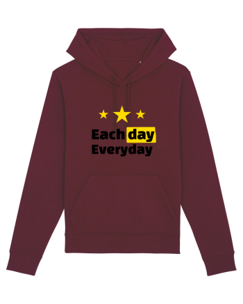 Each day. Everyday.  Burgundy