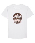 Van Love - Brown Tricou mânecă scurtă guler larg Bărbat Skater
