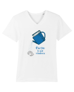 Cărțile te pot vindeca  Tricou mânecă scurtă guler V Bărbat Presenter