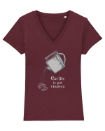 Cărțile te pot vindeca  - white Tricou mânecă scurtă guler V Damă Evoker
