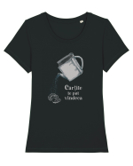 Cărțile te pot vindeca  - white Tricou mânecă scurtă guler larg fitted Damă Expresser