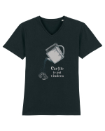 Cărțile te pot vindeca  - white Tricou mânecă scurtă guler V Bărbat Presenter