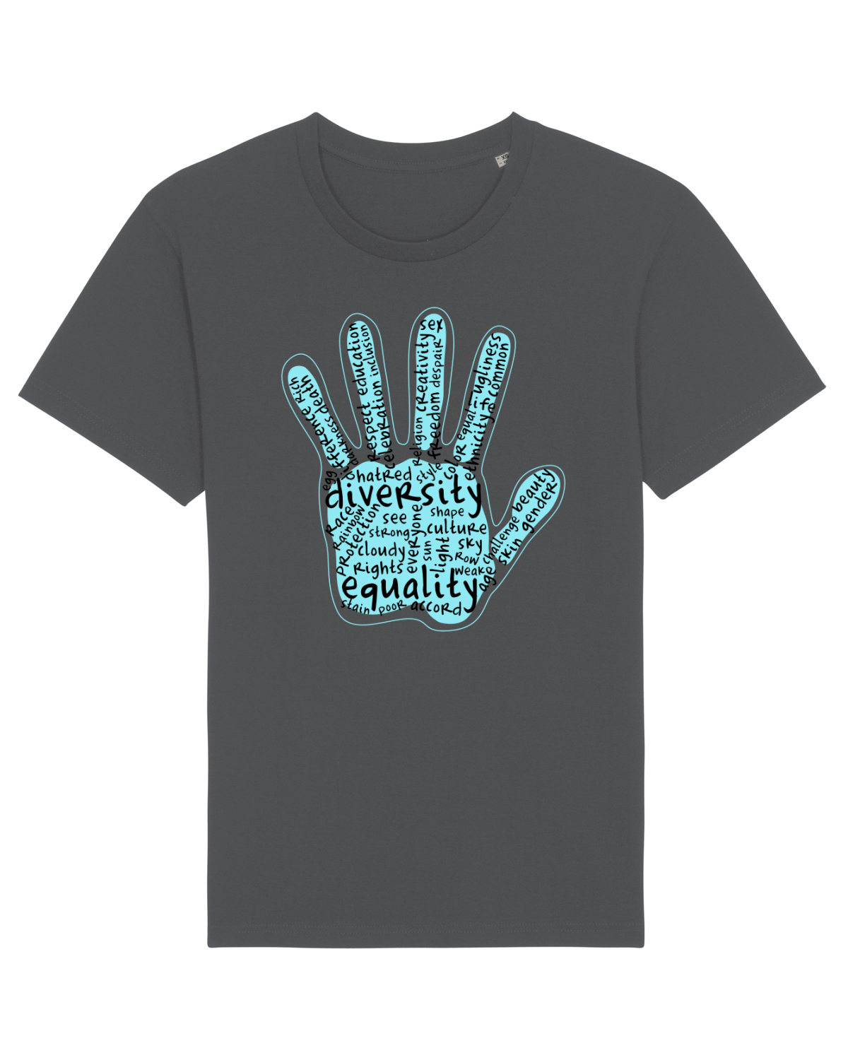 Tricou mânecă scurtă Unisex Rocker Anthracite