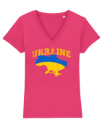 Ukraine Strong Tricou mânecă scurtă guler V Damă Evoker