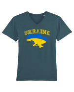 Ukraine Strong Tricou mânecă scurtă guler V Bărbat Presenter