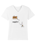 Amintiri Retro Tricou mânecă scurtă guler V Bărbat Presenter