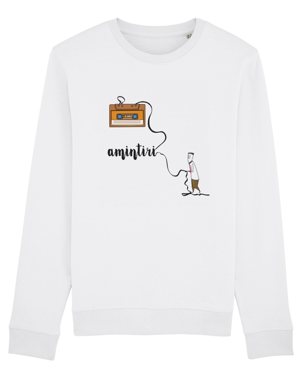 Bluză mânecă lungă Unisex Rise White