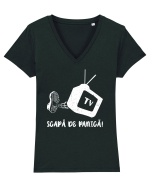 Scapă de panică! Tricou mânecă scurtă guler V Damă Evoker