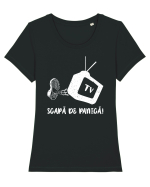 Scapă de panică! Tricou mânecă scurtă guler larg fitted Damă Expresser