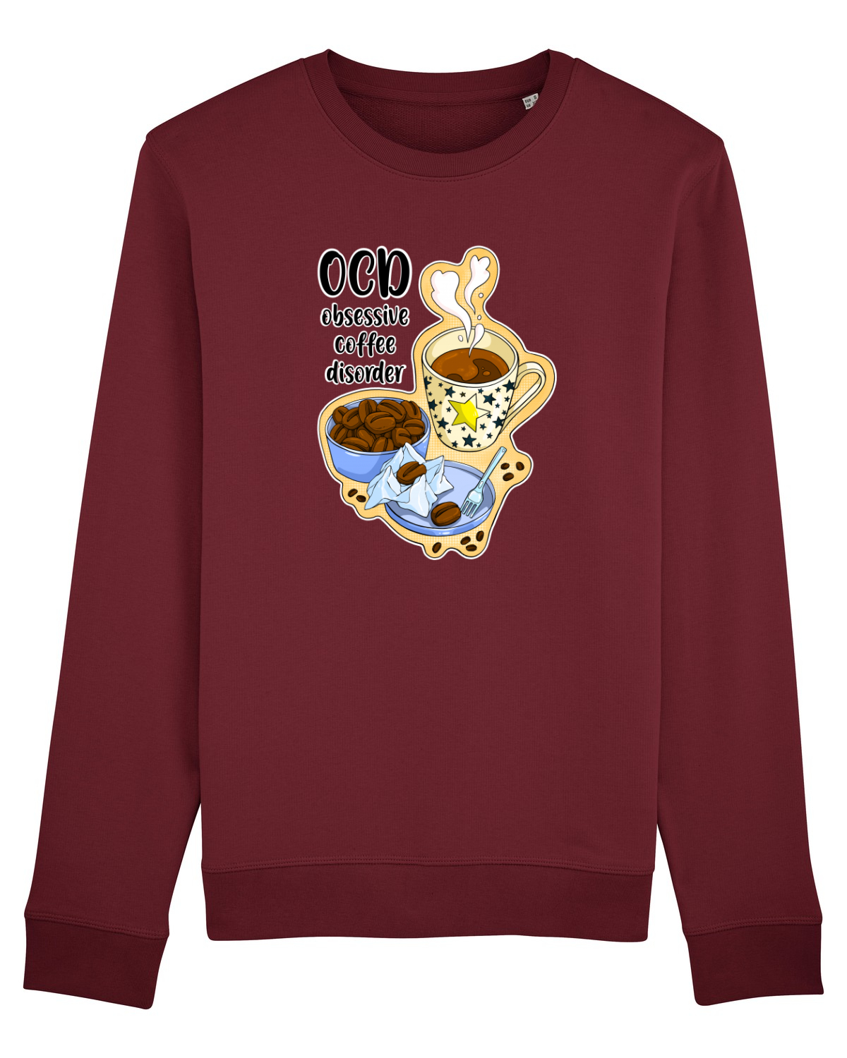 Bluză mânecă lungă Unisex Rise Burgundy
