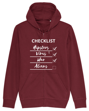 Checklist Hipsters Virus War Aliens Burgundy