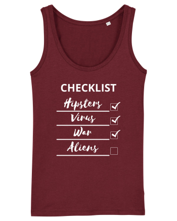 Checklist Hipsters Virus War Aliens Burgundy