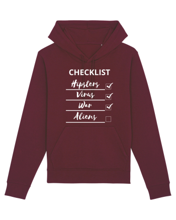 Checklist Hipsters Virus War Aliens Burgundy