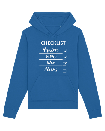 Checklist Hipsters Virus War Aliens Royal Blue