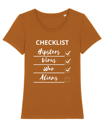Checklist Hipsters Virus War Aliens Roasted Orange