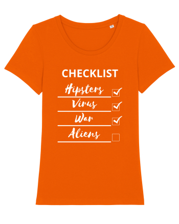 Checklist Hipsters Virus War Aliens Bright Orange