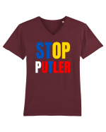 Stop Putler (Putin) Tricou mânecă scurtă guler V Bărbat Presenter