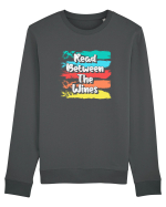 Read between the wines Bluză mânecă lungă Unisex Rise