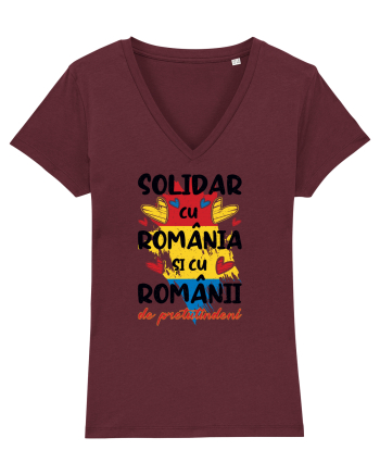 Solidar cu România Burgundy