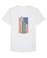 Liberty Statue NY Tricou mânecă scurtă guler larg Bărbat Skater
